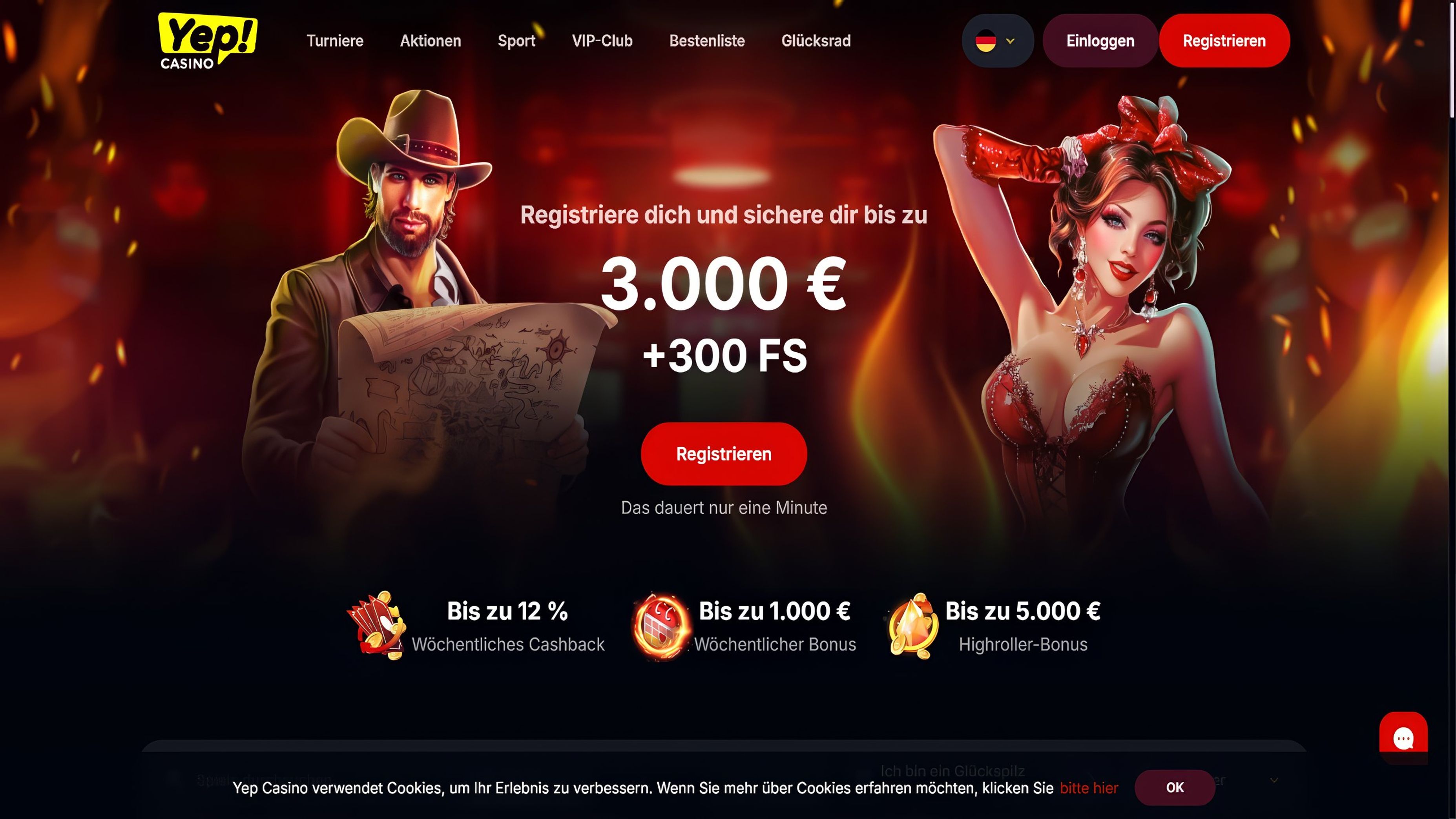 Yep Casino desktop screenshot 1